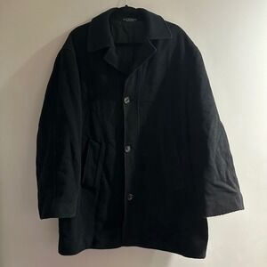 Chaps‎ Ralph Lauren Black Cashmere Blend Men's Wool Overcoat Jacket